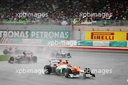 Nico Hulkenberg (GER) Sahara Force India F1 VJM05. 25.03.2012. Formula 1 World Championship, Rd 2, Malaysian Grand Prix, Sepang, Malaysia, Sunday Race