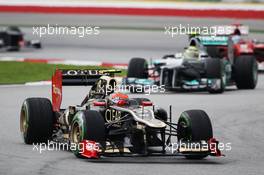 Romain Grosjean (FRA) Lotus F1 E20. 25.03.2012. Formula 1 World Championship, Rd 2, Malaysian Grand Prix, Sepang, Malaysia, Sunday Race