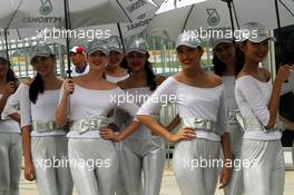 Grid girls. 24.03.2012. Formula 1 World Championship, Rd 2, Malaysian Grand Prix, Sepang, Malaysia, Saturday