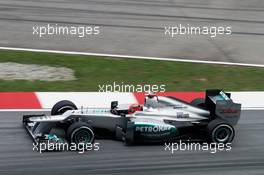 Michael Schumacher (GER) Mercedes AMG F1 W03. 24.03.2012. Formula 1 World Championship, Rd 2, Malaysian Grand Prix, Sepang, Malaysia, Saturday Practice