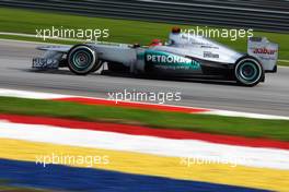 Michael Schumacher (GER) Mercedes AMG F1 W03. 24.03.2012. Formula 1 World Championship, Rd 2, Malaysian Grand Prix, Sepang, Malaysia, Saturday Qualifying