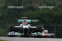 Michael Schumacher (GER) Mercedes AMG F1 W03 leads Felipe Massa (BRA) Ferrari F2012. 24.03.2012. Formula 1 World Championship, Rd 2, Malaysian Grand Prix, Sepang, Malaysia, Saturday Practice