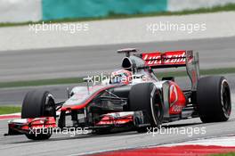 Jenson Button (GBR) McLaren MP4/27. 24.03.2012. Formula 1 World Championship, Rd 2, Malaysian Grand Prix, Sepang, Malaysia, Saturday Practice