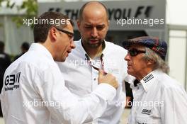 (L to R): Eric Lux (BEL) Genii Capital CEO with Gerard Lopez (FRA) Genii Capital and Jackie Stewart (GBR). 24.03.2012. Formula 1 World Championship, Rd 2, Malaysian Grand Prix, Sepang, Malaysia, Saturday