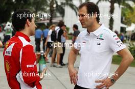 (L to R): Andrea Stella (ITA) Ferrari Race Engineer with Aldo Costa (ITA) Mercedes AMG F1 Engineering Director. 24.03.2012. Formula 1 World Championship, Rd 2, Malaysian Grand Prix, Sepang, Malaysia, Saturday