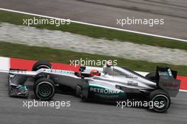 Michael Schumacher (GER) Mercedes AMG F1 W03. 24.03.2012. Formula 1 World Championship, Rd 2, Malaysian Grand Prix, Sepang, Malaysia, Saturday Practice