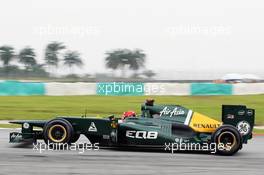 Heikki Kovalainen (FIN) Caterham CT01. 24.03.2012. Formula 1 World Championship, Rd 2, Malaysian Grand Prix, Sepang, Malaysia, Saturday Practice