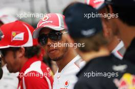 Lewis Hamilton (GBR) McLaren on the drivers parade. 25.03.2012. Formula 1 World Championship, Rd 2, Malaysian Grand Prix, Sepang, Malaysia, Sunday