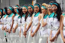 Grid girls. 25.03.2012. Formula 1 World Championship, Rd 2, Malaysian Grand Prix, Sepang, Malaysia, Sunday