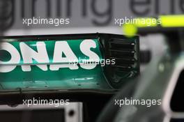 Mercedes AMG F1 W03 rear wing detail. 25.03.2012. Formula 1 World Championship, Rd 2, Malaysian Grand Prix, Sepang, Malaysia, Sunday
