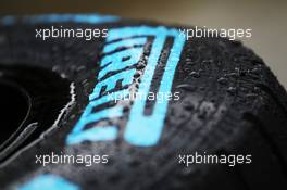 A wet Pirelli tyre coverred in rain drops. 22.03.2012. Formula 1 World Championship, Rd 2, Malaysian Grand Prix, Sepang, Malaysia, Thursday