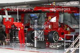 Ferrari F2012 in the garage. 22.03.2012. Formula 1 World Championship, Rd 2, Malaysian Grand Prix, Sepang, Malaysia, Thursday