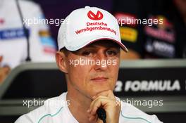 Michael Schumacher (GER) Mercedes AMG F1 in the FIA Press Conference. 22.03.2012. Formula 1 World Championship, Rd 2, Malaysian Grand Prix, Sepang, Malaysia, Thursday