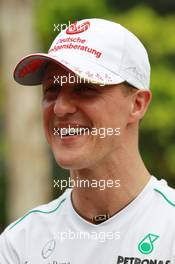 Michael Schumacher (GER) Mercedes AMG F1. 22.03.2012. Formula 1 World Championship, Rd 2, Malaysian Grand Prix, Sepang, Malaysia, Thursday