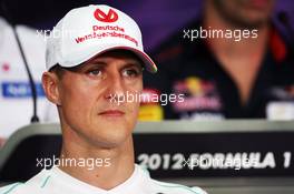 Michael Schumacher (GER) Mercedes AMG F1 in the FIA Press Conference. 22.03.2012. Formula 1 World Championship, Rd 2, Malaysian Grand Prix, Sepang, Malaysia, Thursday