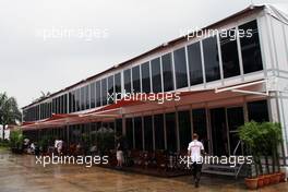 Team paddock buildings. 22.03.2012. Formula 1 World Championship, Rd 2, Malaysian Grand Prix, Sepang, Malaysia, Thursday