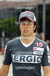 Sergio Perez (MEX) Sauber. 22.03.2012. Formula 1 World Championship, Rd 2, Malaysian Grand Prix, Sepang, Malaysia, Thursday