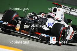 Kamui Kobayashi (JPN) Sauber C31. 21.09.2012.Formula 1 World Championship, Rd 14, Singapore Grand Prix, Singapore, Singapore, Practice Day