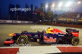 Sebastian Vettel (GER) Red Bull Racing RB8. 21.09.2012.Formula 1 World Championship, Rd 14, Singapore Grand Prix, Singapore, Singapore, Practice Day