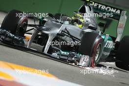 Nico Rosberg (GER) Mercedes AMG F1 W03. 21.09.2012.Formula 1 World Championship, Rd 14, Singapore Grand Prix, Singapore, Singapore, Practice Day