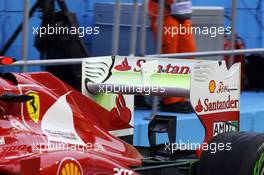 Fernando Alonso (ESP) Ferrari F2012 running flow-vis paint on the rear wing. 21.09.2012.Formula 1 World Championship, Rd 14, Singapore Grand Prix, Singapore, Singapore, Practice Day