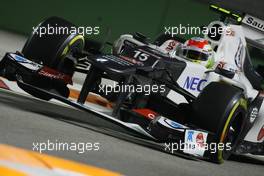 Sergio Perez (MEX) Sauber C31. 21.09.2012.Formula 1 World Championship, Rd 14, Singapore Grand Prix, Singapore, Singapore, Practice Day