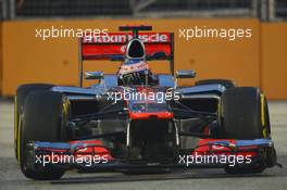 Jenson Button (GBR) McLaren MP4/27. 21.09.2012.Formula 1 World Championship, Rd 14, Singapore Grand Prix, Singapore, Singapore, Practice Day