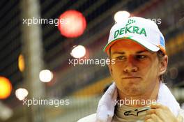 Nico Hulkenberg (GER) Sahara Force India F1 on the grid. 23.09.2012. Formula 1 World Championship, Rd 14, Singapore Grand Prix, Singapore, Singapore, Race Day