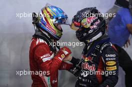 3rd place Fernando Alonso (ESP), Scuderia Ferrari with 1st place Sebastian Vettel (GER), Red Bull Racing  23.09.2012. Formula 1 World Championship, Rd 14, Singapore Grand Prix, Singapore, Singapore, Race Day