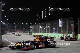 Sebastian Vettel (GER) Red Bull Racing RB8. 23.09.2012. Formula 1 World Championship, Rd 14, Singapore Grand Prix, Singapore, Singapore, Race Day