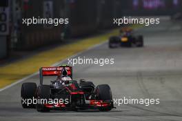 Lewis Hamilton (GBR) McLaren MP4/27. 23.09.2012. Formula 1 World Championship, Rd 14, Singapore Grand Prix, Singapore, Singapore, Race Day