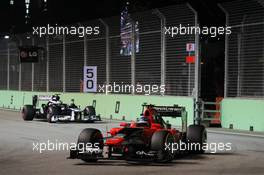 Charles Pic (FRA) Marussia F1 Team MR01. 23.09.2012. Formula 1 World Championship, Rd 14, Singapore Grand Prix, Singapore, Singapore, Race Day
