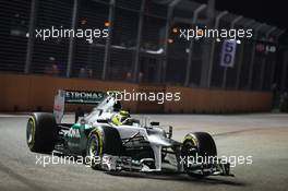 Nico Rosberg (GER) Mercedes AMG F1 W03. 23.09.2012. Formula 1 World Championship, Rd 14, Singapore Grand Prix, Singapore, Singapore, Race Day
