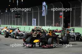 Mark Webber (AUS) Red Bull Racing RB8. 23.09.2012. Formula 1 World Championship, Rd 14, Singapore Grand Prix, Singapore, Singapore, Race Day