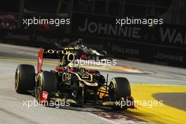 Romain Grosjean (FRA) Lotus F1 E20. 23.09.2012. Formula 1 World Championship, Rd 14, Singapore Grand Prix, Singapore, Singapore, Race Day
