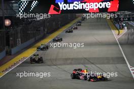 Mark Webber (AUS) Red Bull Racing RB8. 23.09.2012. Formula 1 World Championship, Rd 14, Singapore Grand Prix, Singapore, Singapore, Race Day
