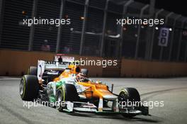 Nico Hulkenberg (GER) Sahara Force India F1 VJM05. 23.09.2012. Formula 1 World Championship, Rd 14, Singapore Grand Prix, Singapore, Singapore, Race Day