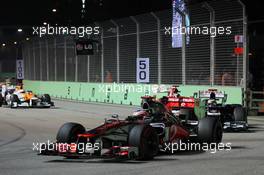 Jenson Button (GBR) McLaren MP4/27. 23.09.2012. Formula 1 World Championship, Rd 14, Singapore Grand Prix, Singapore, Singapore, Race Day