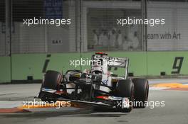 Kamui Kobayashi (JPN) Sauber C31. 22.09.2012. Formula 1 World Championship, Rd 14, Singapore Grand Prix, Singapore, Singapore, Qualifying Day