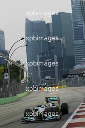 Nico Rosberg (GER) Mercedes AMG F1 W03. 22.09.2012. Formula 1 World Championship, Rd 14, Singapore Grand Prix, Singapore, Singapore, Qualifying Day