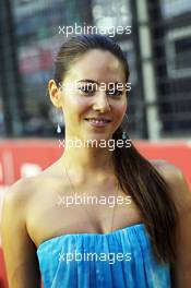 Jessica Michibata (JPN), girlfriend of Jenson Button (GBR) McLaren. 23.09.2012. Formula 1 World Championship, Rd 14, Singapore Grand Prix, Singapore, Singapore, Race Day
