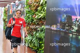 Fernando Alonso (ESP) Ferrari. 20.09.2012. Formula 1 World Championship, Rd 14, Singapore Grand Prix, Singapore, Singapore, Preparation Day