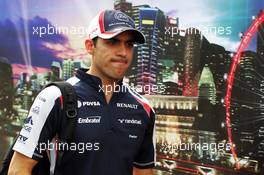 Pastor Maldonado (VEN) Williams. 20.09.2012. Formula 1 World Championship, Rd 14, Singapore Grand Prix, Singapore, Singapore, Preparation Day