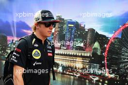 Kimi Raikkonen (FIN) Lotus F1 Team. 20.09.2012. Formula 1 World Championship, Rd 14, Singapore Grand Prix, Singapore, Singapore, Preparation Day