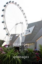 FIA paddock building. 20.09.2012. Formula 1 World Championship, Rd 14, Singapore Grand Prix, Singapore, Singapore, Preparation Day