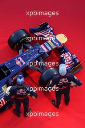 06.02.2012 Jerez, Spain,  Jean-Eric Vergne (FRA), Scuderia Toro Rosso  and Daniel Ricciardo (AUS), Scuderia Toro Rosso  - Toro Rosso STR7 Launch