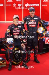 06.02.2012 Jerez, Spain,  Daniel Ricciardo (AUS), Scuderia Toro Rosso and Jean-Eric Vergne (FRA), Scuderia Toro Rosso  - Toro Rosso STR7 Launch