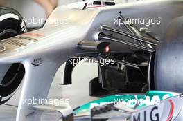 Mercedes AMG F1 W03 front suspension and keel detail. 02.11.2012. Formula 1 World Championship, Rd 18, Abu Dhabi Grand Prix, Yas Marina Circuit, Abu Dhabi, Practice Day.