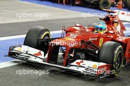 Fernando Alonso (ESP) Ferrari F2012 front wing. 02.11.2012. Formula 1 World Championship, Rd 18, Abu Dhabi Grand Prix, Yas Marina Circuit, Abu Dhabi, Practice Day.