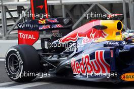 Sebastian Vettel (GER) Red Bull Racing RB8 rear wing and rear suspension detail. 02.11.2012. Formula 1 World Championship, Rd 18, Abu Dhabi Grand Prix, Yas Marina Circuit, Abu Dhabi, Practice Day.